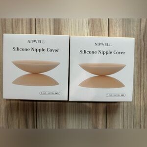 Nipwell Nipple Covers reusable Waterproof Sticky Silicone 4” Cup D+ 2 Bo…